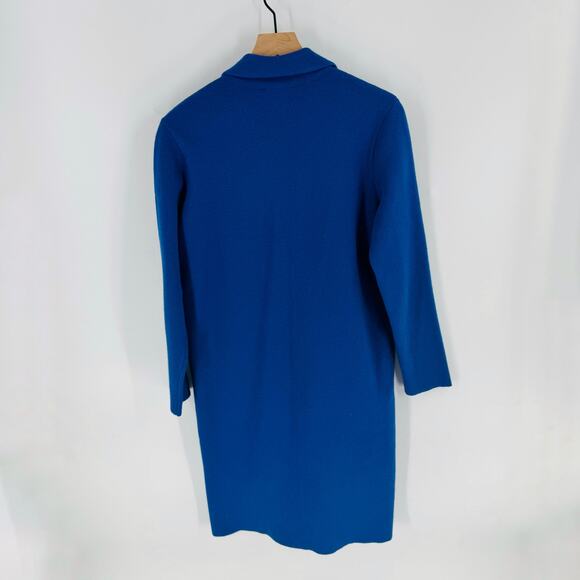Ann Taylor Royal Blue Long Button Front Cardigan Coatigan Size Small - Picture 2 of 6